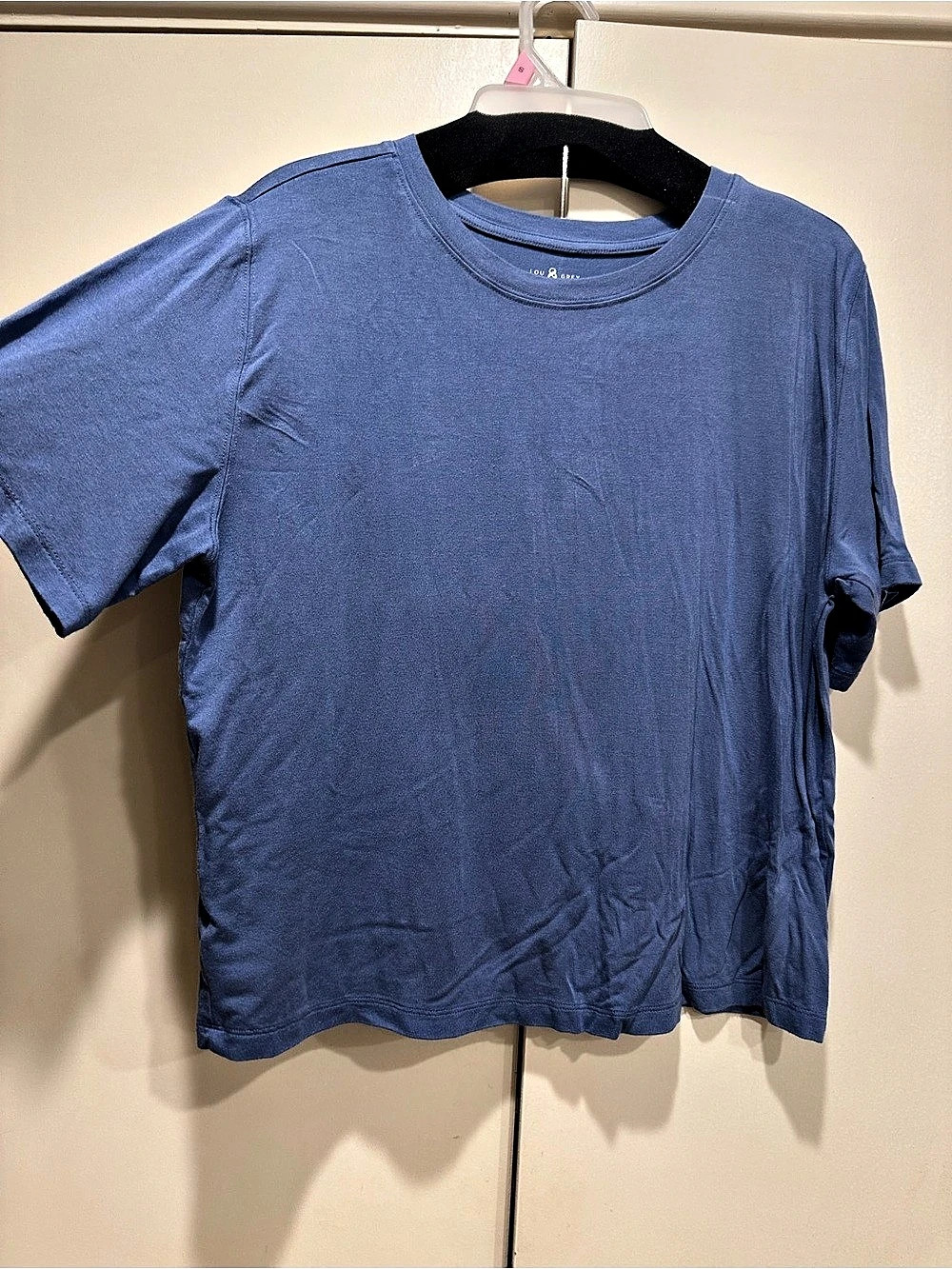 LOU & GREY Essential Modal Tee Short Sleeve Tee in Blue Size Medium